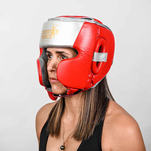 Premium Leather Cheek Protector Headgear